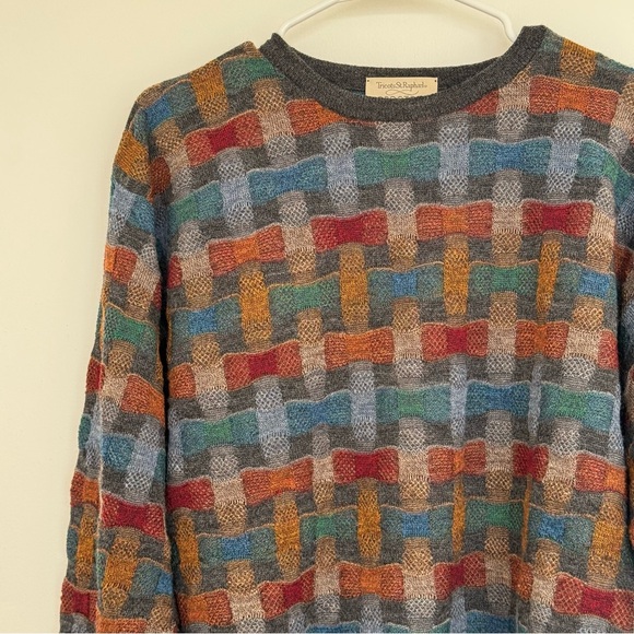 Vintage Coogi Style Ed Bassmaster Pure Marino Wool Sweater Size LT - Picture 2 of 5